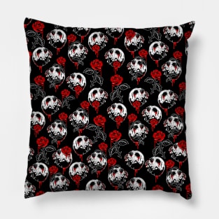 Skulls and Roses Pillow