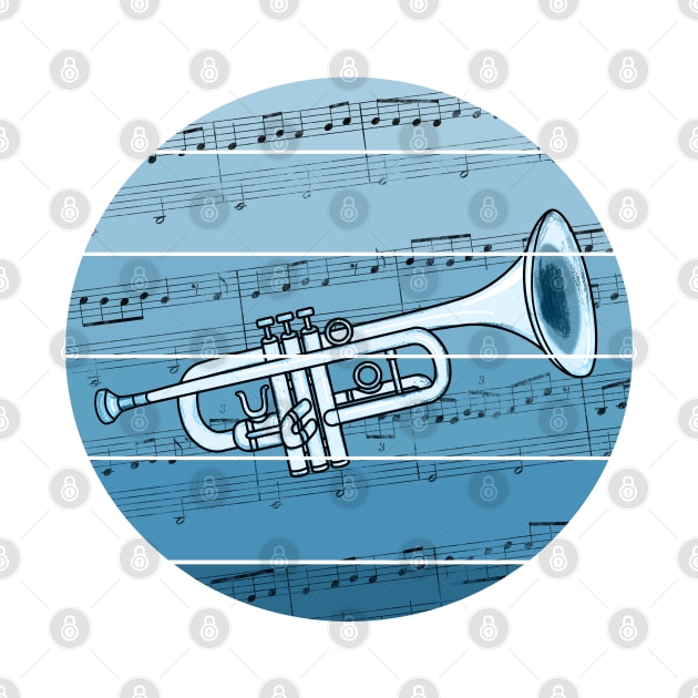 Jazz Trumpet Music Notation Trumpeter Brass Musician by doodlerob