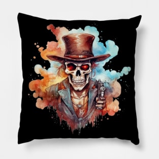 Skull With Guns Pillow