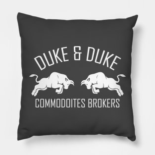 Duke & Duke Commodities Brokers - modern vintage logo Pillow