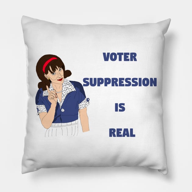 Voter Suppression Pillow by PlanetWeirdPod