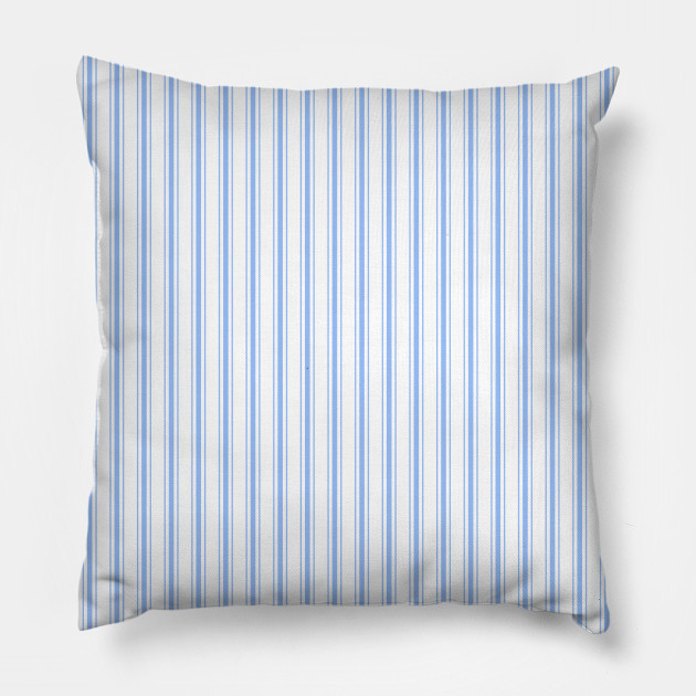 Mattress Ticking Narrow Striped Pattern In Pale Blue And White