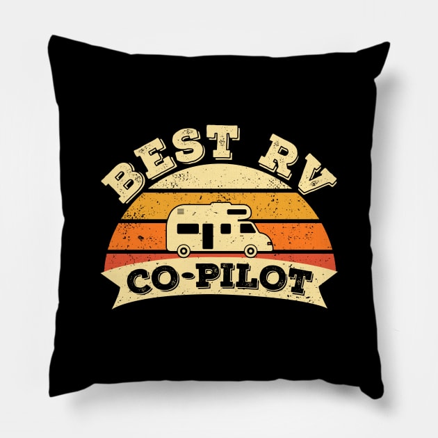 Best RV Co-Pilot Camping Camper Caravan Motorhome Pillow by Dolde08