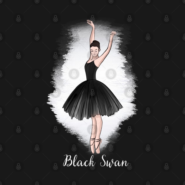 Black swan ballerina by Kuchinska design