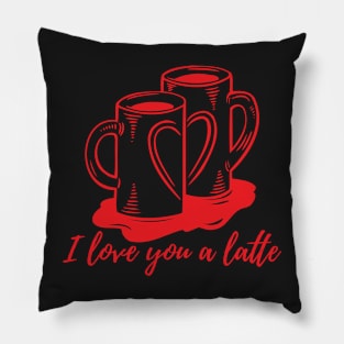 Coffee Lovers Valentines Day Latte Pillow