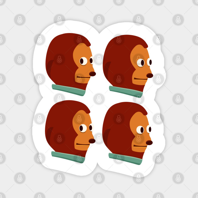 Monkey Looking Left And Right Meme Meme Magnet Teepublic