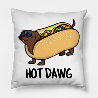 Hot Dawg Cute Hot Dog Pun Pillow