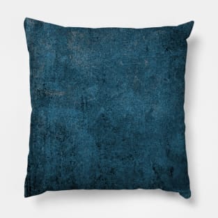 Rustic Grunge Blue Leather Look Pillow