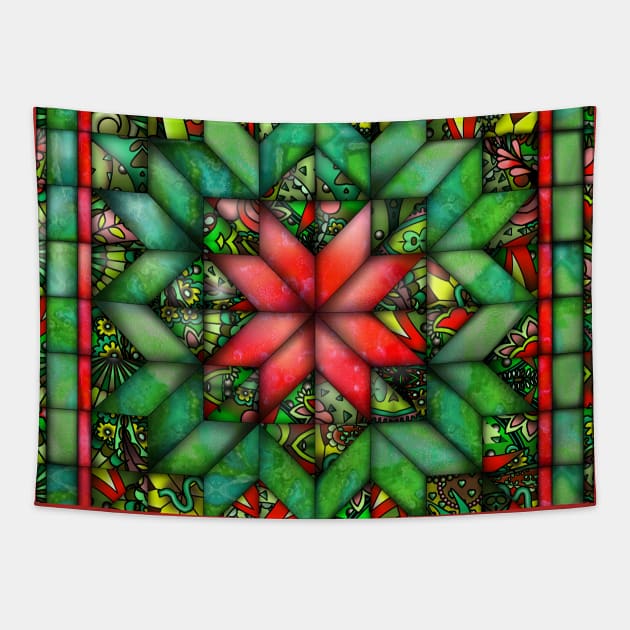 Christmas quilt Tapestry by Zodiart