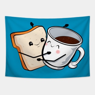 toast love and valentine coffee Tapestry