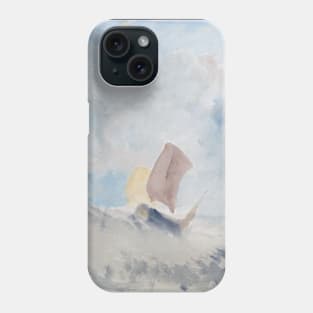 A Sea Piece - A Rough Sea with a Fishing Boat, 1820-30 Phone Case