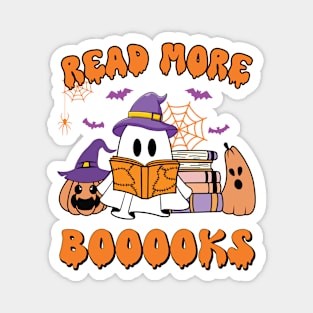 Cute Booooks Ghost Read More Books Funny Teacher Halloween Magnet