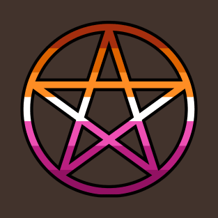 Lesbian Pride Pentacle Symbol T-Shirt