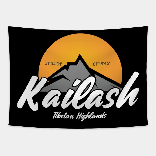 Kailash Mount Tibet Tapestry by NEFT PROJECT