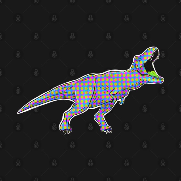 Dino 80s retro (on yellow background) by Meakm