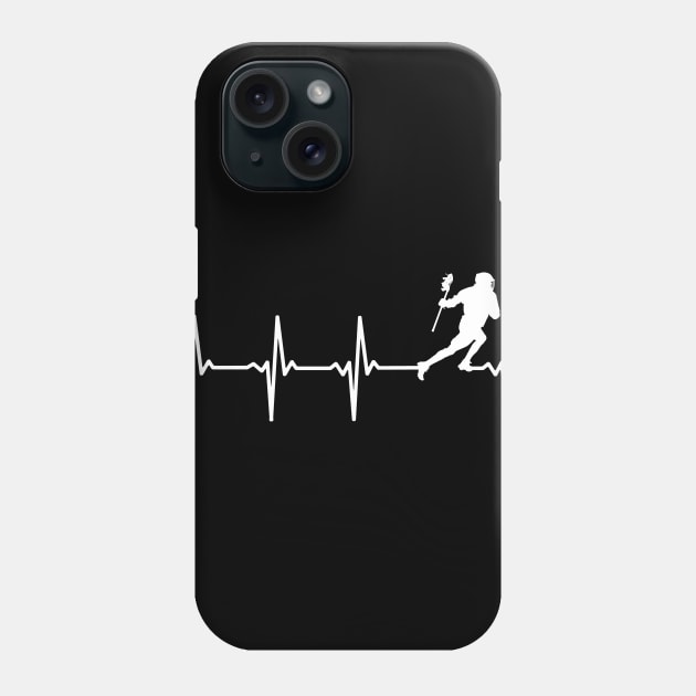 Lacrosse Heartbeat Gift For Lacrosse Players Phone Case by OceanRadar