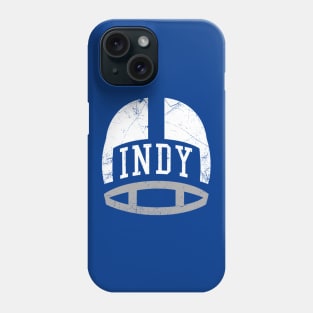 Indy Retro Helmet - Blue Phone Case