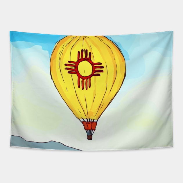 Balloon Fiesta, New Mexico Tapestry by WelshDesigns