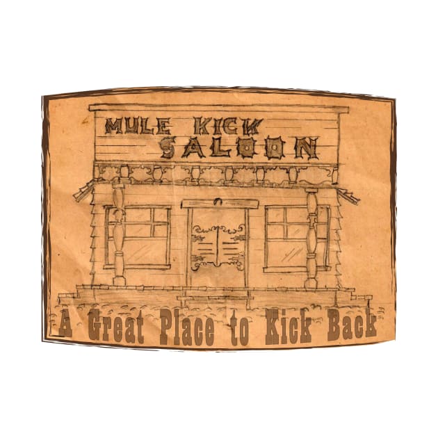 Mule Kick Saloon (Arched) by Mike's Designs