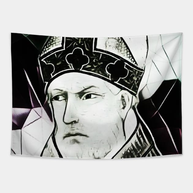 St. Augustine Black And White Portrait | St. Augustine Artwork 3 Tapestry by JustLit