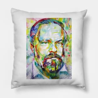 PHILIP K. DICK watercolor portrait .2 Pillow