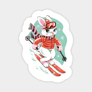 Ski Bunny Magnet