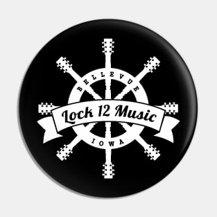 Lock 12 Music White Logo Pin