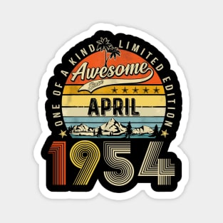 Awesome Since April 1954 Vintage 69th Birthday Magnet