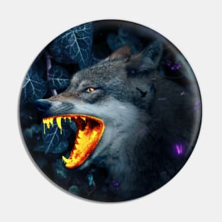 Gold Wolf Pin