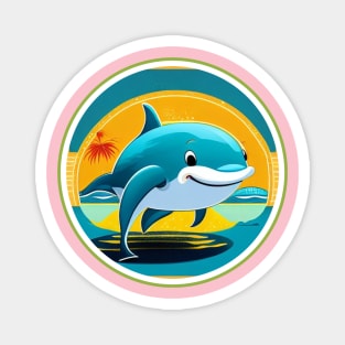 Cuddly baby dolphin Magnet