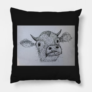 Scribble Cow Pillow