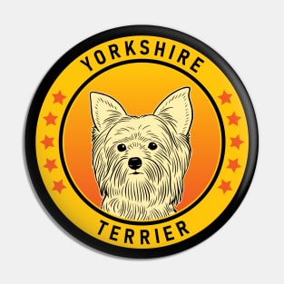 Yorkshire Terrier Dog Portrait Pin