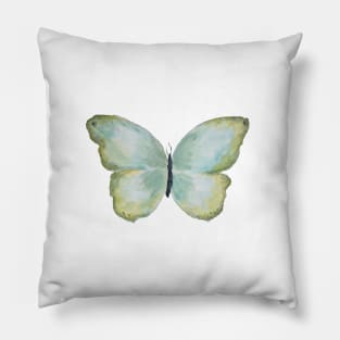 Abstract watercolor hand drawn butterfly. Pillow