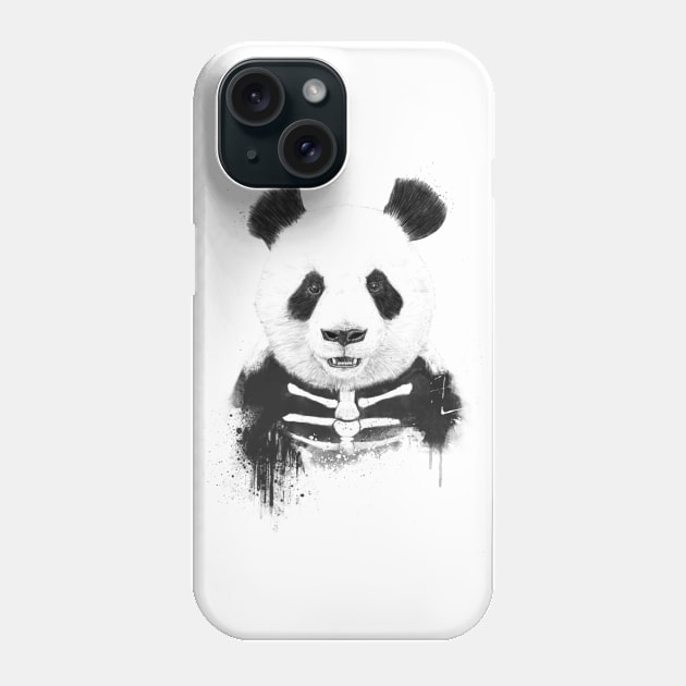 Zombie panda Phone Case by soltib