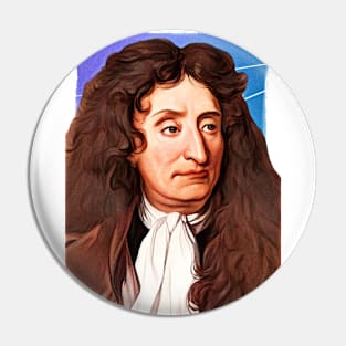 French Poet Jean de La Fontaine illustration Pin