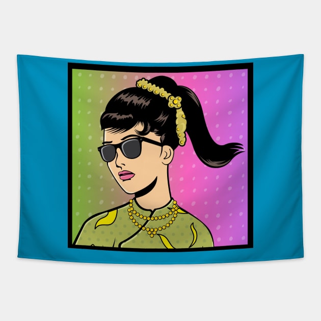 Ma Wa Wah with sunnies Tapestry by shwewawah