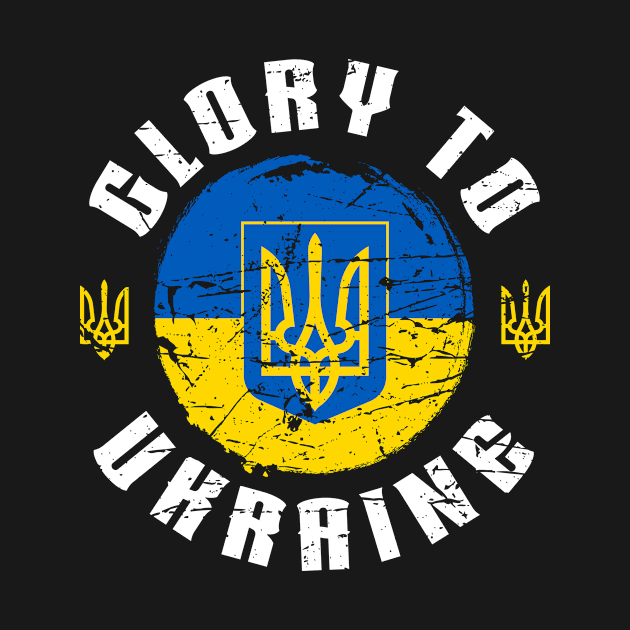 Glory To Ukraine Slava Ukraini Ukrajina Supporter Fan by Super Fresh Art