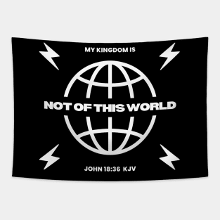 MY KINGDOM IS NOT OF THIS WORLD (retro globe) Tapestry