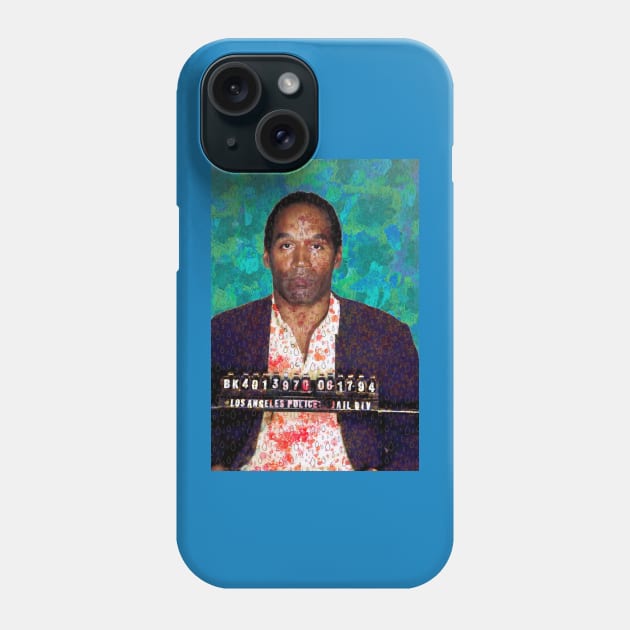 OJ Simpson Mugshot Phone Case by SABREart