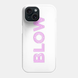 BLOW (parody of GLOW logo, v1 purple text) Phone Case