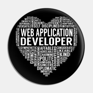 Web Application Developer Heart Pin