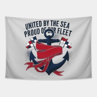 United by the sea, proud of our fleet , fleet week Tapestry