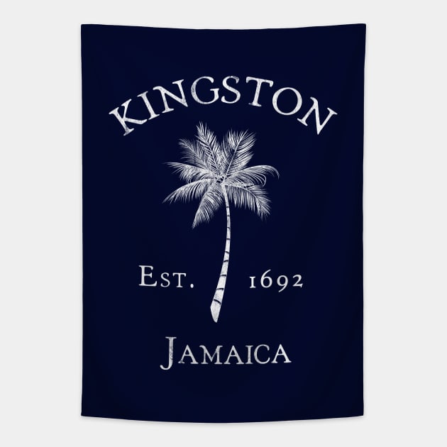 Kingston Jamaica Vintage Palm Tapestry by TGKelly