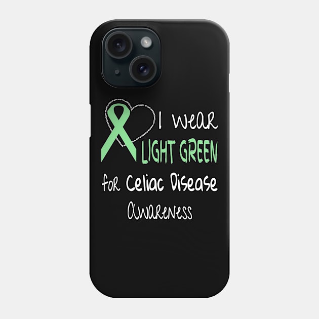 I Wear Light Green for Celiac Disease Awareness product Phone Case by nikkidawn74