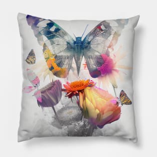 Butterfly Nature Flower Imagine Wild Free Pillow