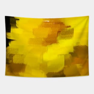 Abstract Yellow Daisy Tapestry