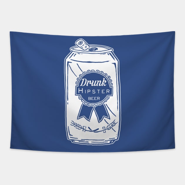 Drunk Hipster Beer Tapestry by UselessRob