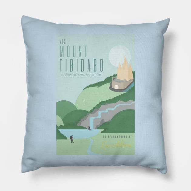 Mount Tibidabo Pillow by Best of Friends Podcast