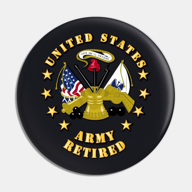 US Army Center - Retired Pin by twix123844