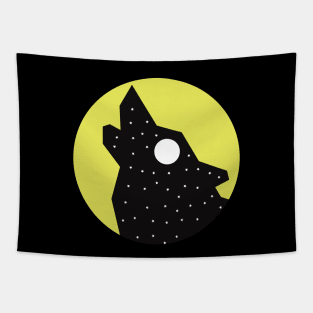 full moon howling wolf Tapestry